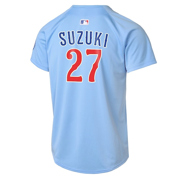 Seiya Suzuki Chicago Cubs Nike Youth 2nd Alternate Limited Player Jersey - Light Blue - Image 3