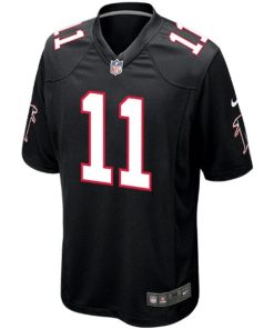 Alternative view of Mens Atlanta Falcons Julio Jones Nike Black Alternate Game Jersey