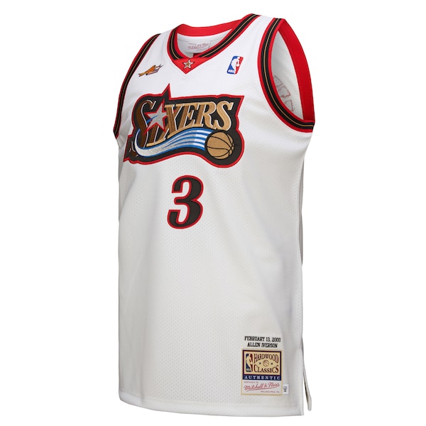 Allen Iverson Philadelphia 76ers 2000 NBA All-Star Game Authentic Jersey - White - Image 2