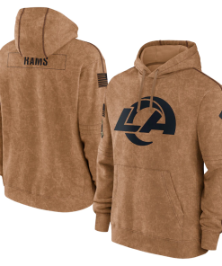 Los Angeles Rams Men's Nike Brown 2023 Salute To Service Club Pullover Hoodie