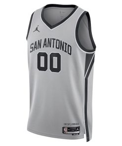 Alternative view of San Antonio Spurs Jordan Brand Unisex Swingman Custom Jersey - Statement Edition - Silver