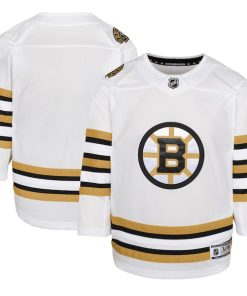 Boston Bruins Youth 100th Anniversary Premier Jersey - White