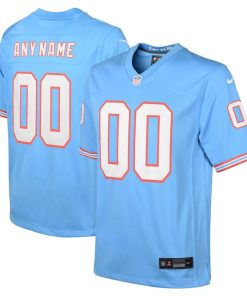 Tennessee Titans Nike Youth Oilers Throwback Custom Game Jersey - Light Blue