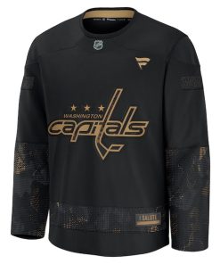 Alternative view of Washington Capitals  2024 Military Appreciation Practice Jersey - Black