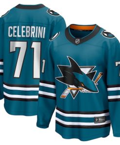 Macklin Celebrini San Jose Sharks   Home Breakaway Jersey?¨C Teal