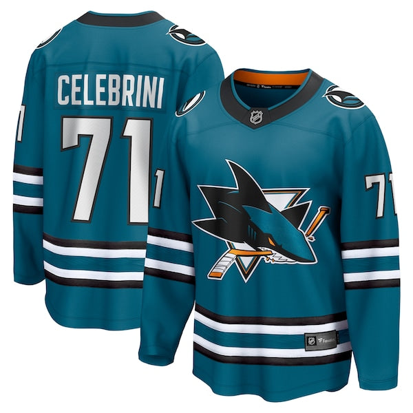 Macklin Celebrini San Jose Sharks Home Breakaway Jersey?ยจC Teal