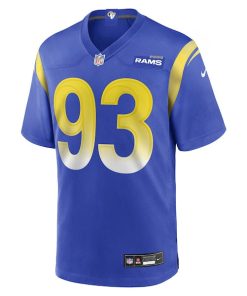Alternative view of Jack Heflin Los Angeles Rams Nike Team Game Jersey -  Royal