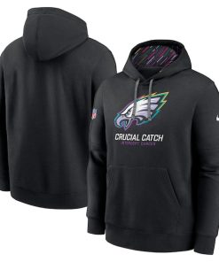 Philadelphia Eagles Nike 2024 NFL Crucial Catch Club Pullover Hoodie - Black