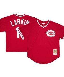 Barry Larkin Cincinnati Reds Youth Cooperstown Collection?Mesh Batting Practice Jersey - Red