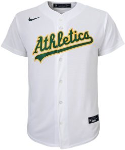 Alternative view of Oakland Athletics Nike Youth Home Replica Team Jersey - White