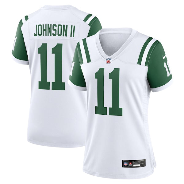 Jermaine Johnson II New York Jets Nike Women's Classic Alternate Player Game Jersey - White - Image 4