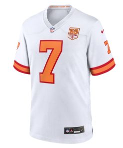 Alternative view of Bucky Irving '76 Tampa Bay Buccaneers Nike 50th Season Game Jersey - White
