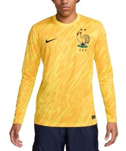 France National Team Nike 2024 Goalkeeper Replica Stadium Long Sleeve Jersey - Yellow