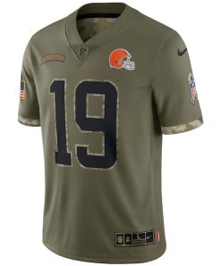 Alternative view of Bernie Kosar Cleveland Browns 2022 Salute To Service Retired Player Limited Jersey - Olive