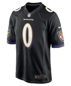 Alternative view of Roquan Smith Baltimore Ravens Nike Team Game Jersey - Black