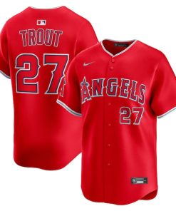 Mike Trout Los Angeles Angels Nike Alternate Limited Player Jersey - Red/White