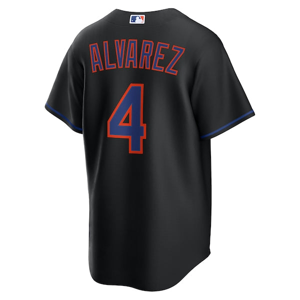 Francisco Alvarez New York Mets Nike Alternate Replica Jersey - Black - Image 2