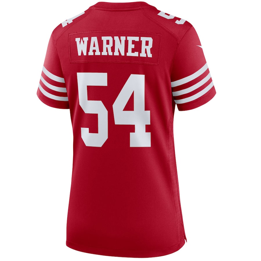 Fred Warner San Francisco 49ers Nike Women's Team Game Player Jersey - Scarlet - Image 3