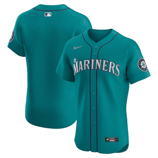 Seattle Mariners Nike Alternate Elite Jersey - Teal/White/Cream - Image 2