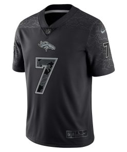 Alternative view of John Elway Denver Broncos Nike RFLCTV Limited Jersey - Black