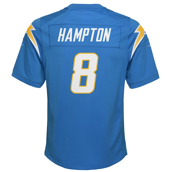 Omarion Hampton Los Angeles Chargers Nike Youth Team Game Jersey - Powder Blue - Image 3