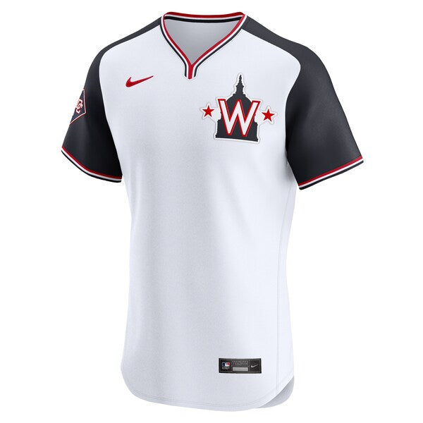 Washington Nationals Nike Alternate Vapor Premier Elite Patch Jersey - White - Image 3
