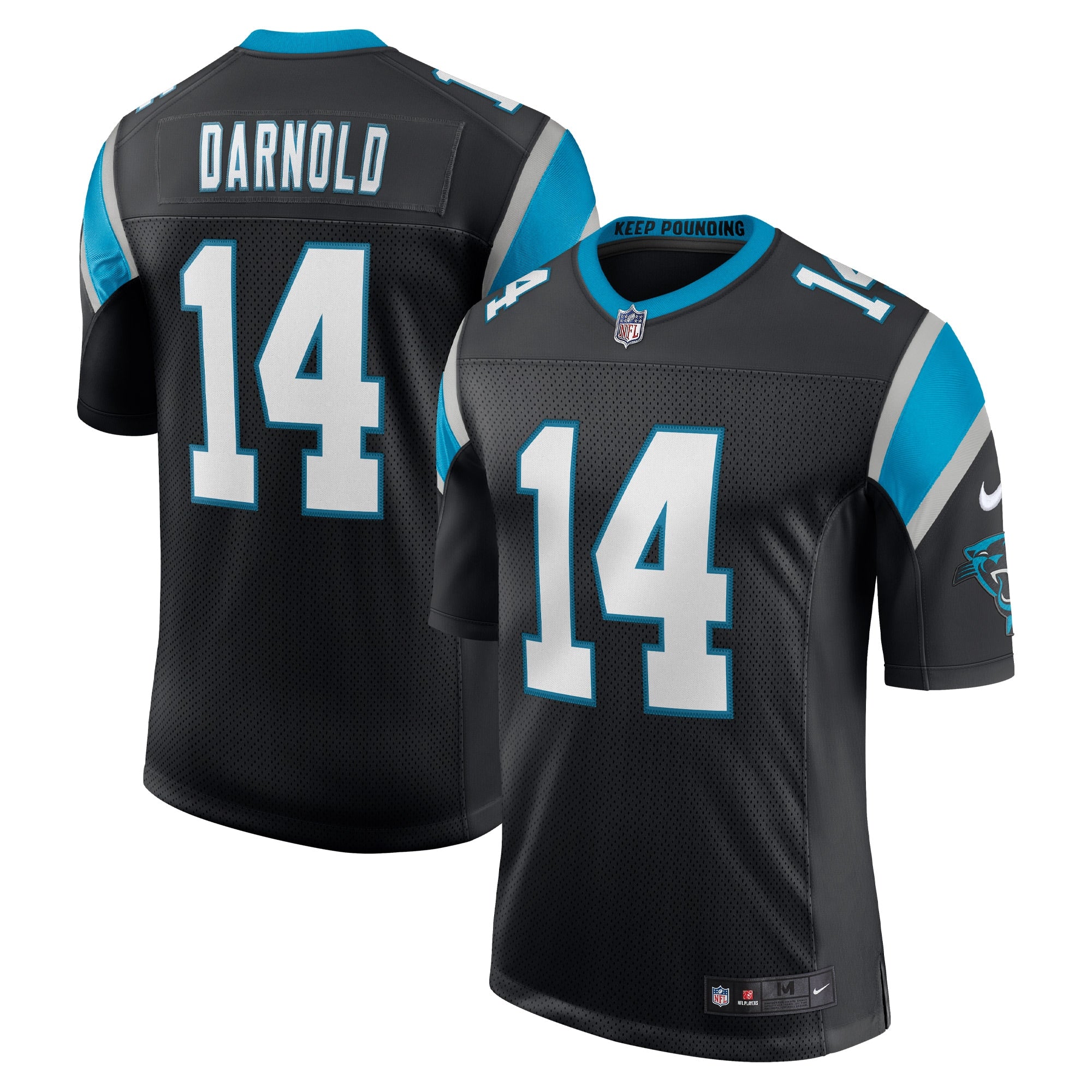 Sam Darnold Carolina Panthers Nike Vapor Limited Jersey - White/Black/Blue - Image 7