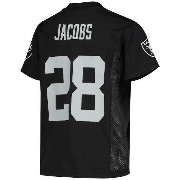 Josh Jacobs Las Vegas Raiders Youth Replica Player Jersey - Black - Image 3