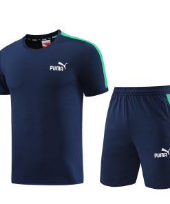 Puma Short Sleeve Training Jersey Set-PD01- Dark Blue