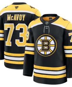 Alternative view of Charlie McAvoy Boston Bruins  Home Premium Jersey - Black