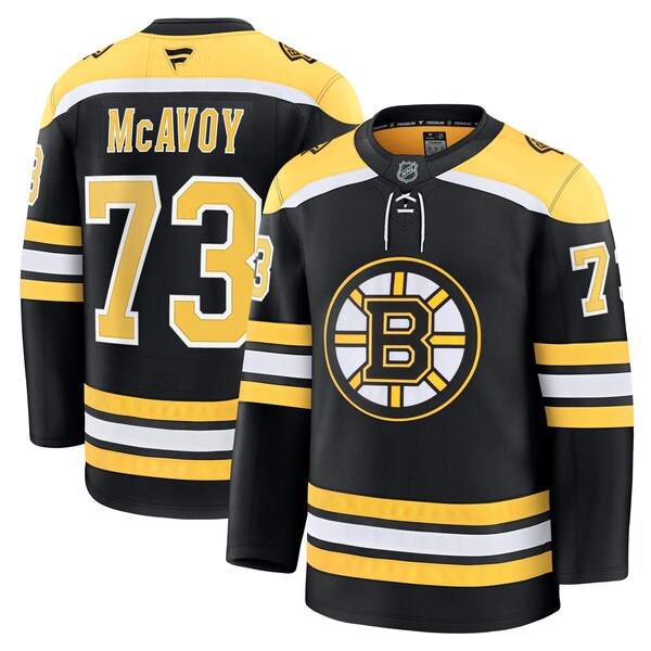 Charlie McAvoy Boston Bruins Home Premium Jersey - Black - Image 2