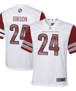 Alternative view of Antonio Gibson Washington Commanders Nike Youth Game Jersey - White/Black/Burgundy