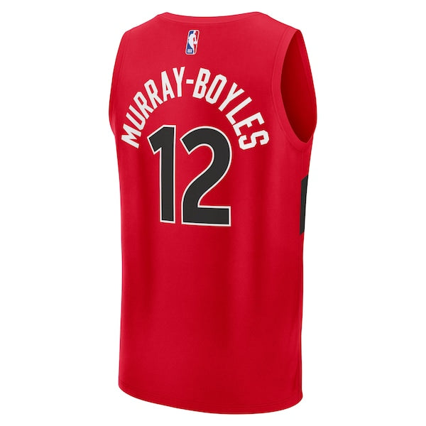 Collin Murray-Boyles Toronto Raptors 2025 NBA Draft First Round Pick Fast Break Replica Jersey - Icon Edition - Red - Image 3
