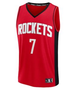 Alternative view of Kevin Durant Houston Rockets  Fast Break Replica Player Jersey - Icon Edition - Red
