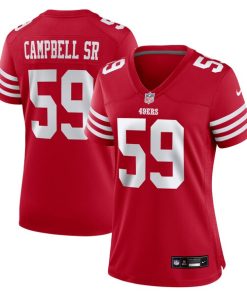 Alternative view of De'Vondre Campbell San Francisco 49ers Nike Women's  Game Jersey -  Scarlet