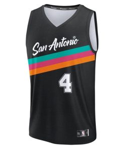 Alternative view of De'Aaron Fox San Antonio Spurs  2025/26 City Edition Fast Break Jersey - Black