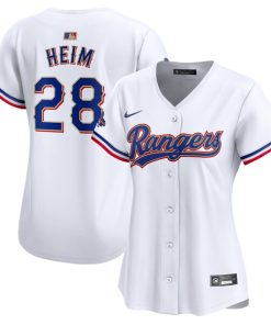 Jonah Heim Texas Rangers Nike Women's 2024 Gold Collection Limited Player Jersey?¨C White