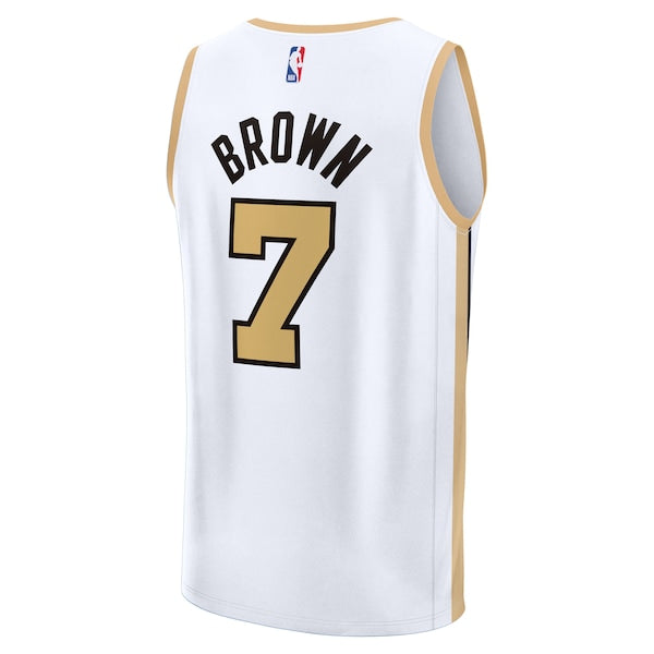 Jaylen Brown Boston Celtics 2025/26 City Edition Fast Break Jersey - White - Image 3