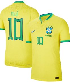 Pel¨¦ Brazil National Team Nike 2022/23 Home Vapor Match Authentic Player Jersey - Yellow