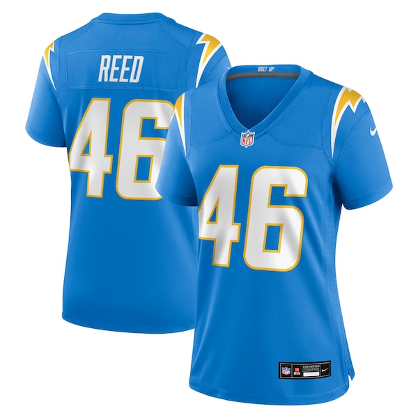 Nikko Reed Los Angeles Chargers Nike Women's Team Game Jersey - Powder Blue