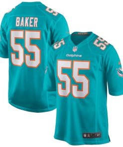 Jerome Baker Miami Dolphins Nike Game Jersey - Aqua