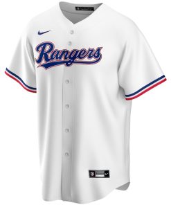Alternative view of Texas Rangers Nike Home Replica Custom Jersey - White