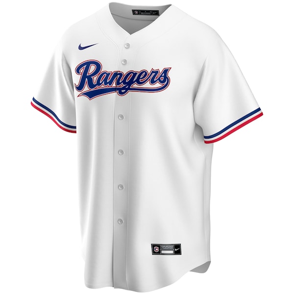 Texas Rangers Nike Home Replica Custom Jersey - White - Image 2