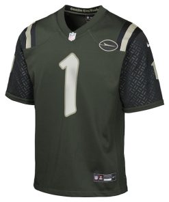 Alternative view of Ahmad Sauce Gardner New York Jets Nike Youth 2025 Rivalries Collection Game Jersey - Gotham Green