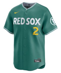 Alternative view of Alex Bregman Boston Red Sox Nike 2025 City Connect Limited Player Jersey - Green