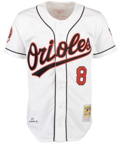 Alternative view of Cal Ripken Baltimore Orioles Home Authentic Jersey - White