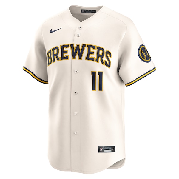 Jackson Chourio Milwaukee Brewers Nike Home Limited Player Jersey - Cream - Image 2