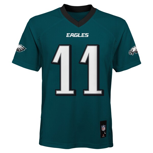 A.J. Brown Philadelphia Eagles Youth Replica Player Jersey - Midnight Green - Image 2