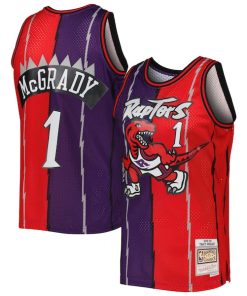 Tracy McGrady Toronto Raptors Hardwood Classics 1998/99 Split Swingman Jersey - Purple/Red
