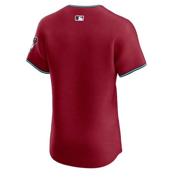 Arizona Diamondbacks Nike Vapor Premier Elite Patch Jersey - Red/Cream/Gray - Image 4